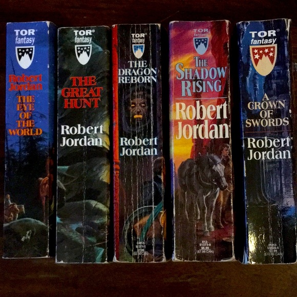 Robert Jordan (Lot of 5) WHEEL OF TIME used books TOR paperbacks # 1, 2, 3, 4, 7 - Picture 7 of 13